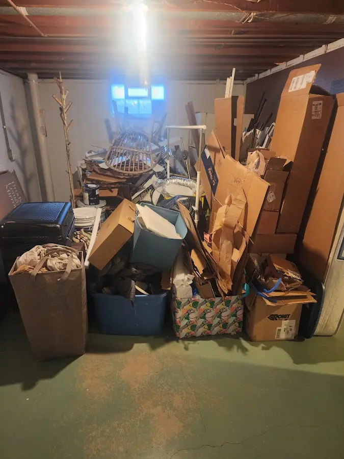 Roll-off dumpster container at job site for 20 Yard Dumpster Rental in East Chicago